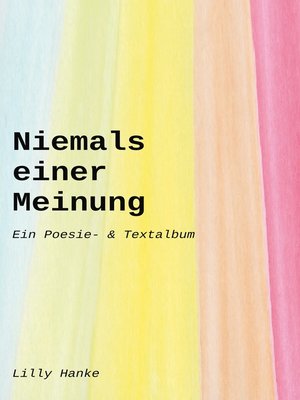 cover image of Niemals einer Meinung